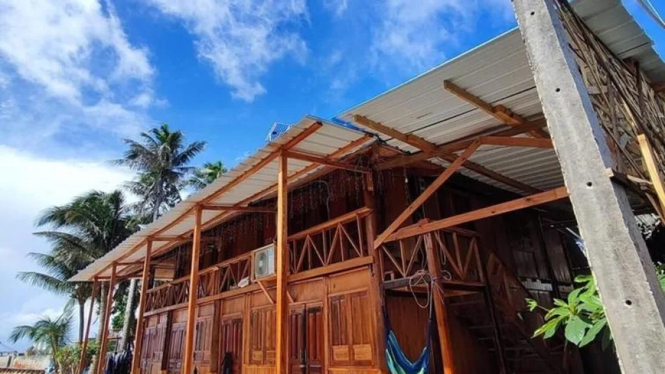 Khu nhà gỗ của Mộc Homestay Đảo Phú Quý